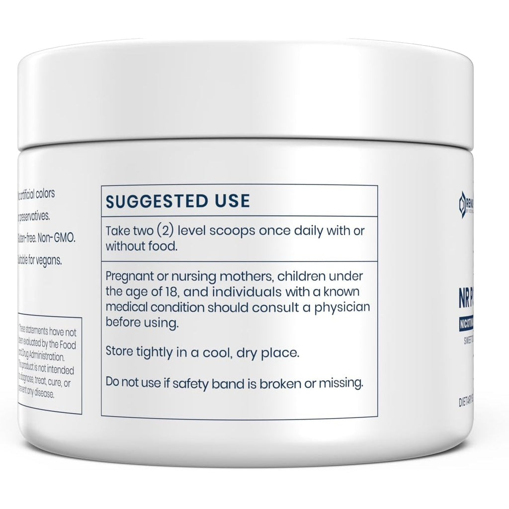 Renue by Science Nicotinamide Riboside | 1000Mg Nicotinamide Powder - High Strength NR NAD Powder Sublingual Citrus Burst Flavor | Manufactured in the USA & Third-Party Tested | 60 Servings