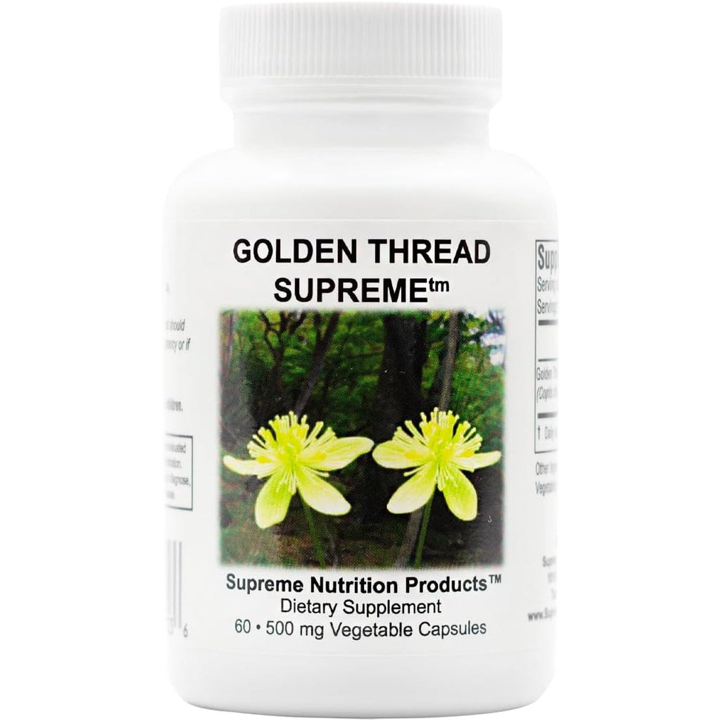 Supreme Nutrition Golden Thread Supreme, 60 Pure Coptis Chinensis Vegetarian Capsules