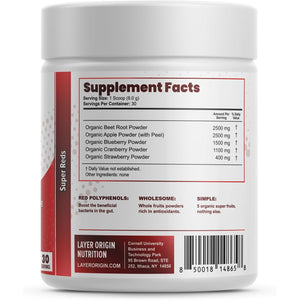 Simple Reds - Organic Red Polyphenols Whole Fruit Powder | Only Real Red Whole Fruits & Zero-Fillers | 30 Servings