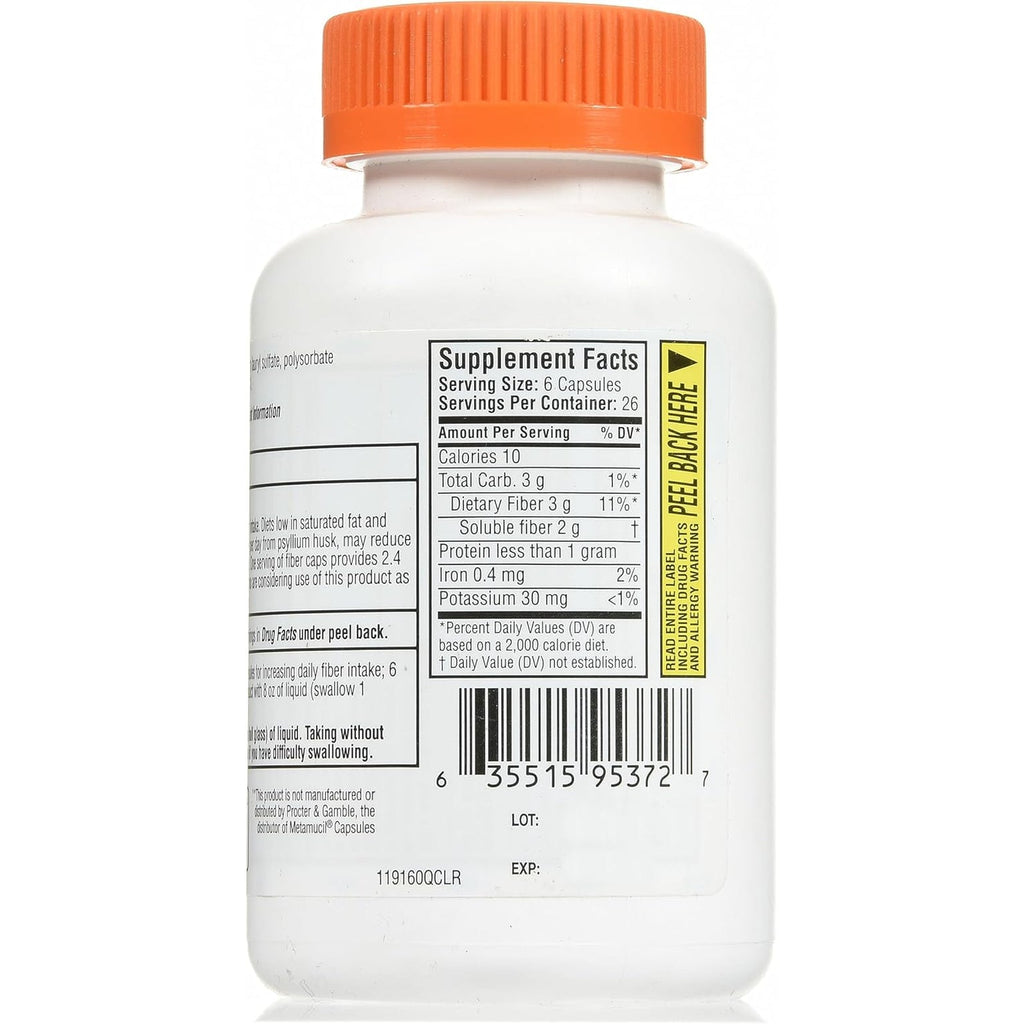 Quality Choice Daily Fiber Capsules for Regularity, 160 Count