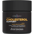 Livingood Daily Cholesterol Support Supplement with Garlic, Coq10, Vitamin E, Bergamot, Plant Sterols for Body and Heart Health Support, Supports LDL and Triglycerides, Gluten Free, Vegan, 60 Capsules