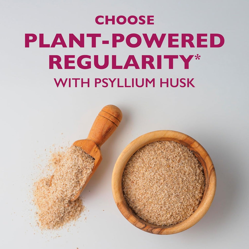 Metamucil 4-In-1 Psyllium Husk GLP-1 Friendly Fiber Supplement, Sugar-Free, 72 Teaspoons, Orange Flavored, Daily Fiber Powder for Digestive Health, Made with Plant-Based Psyllium Husk Fiber