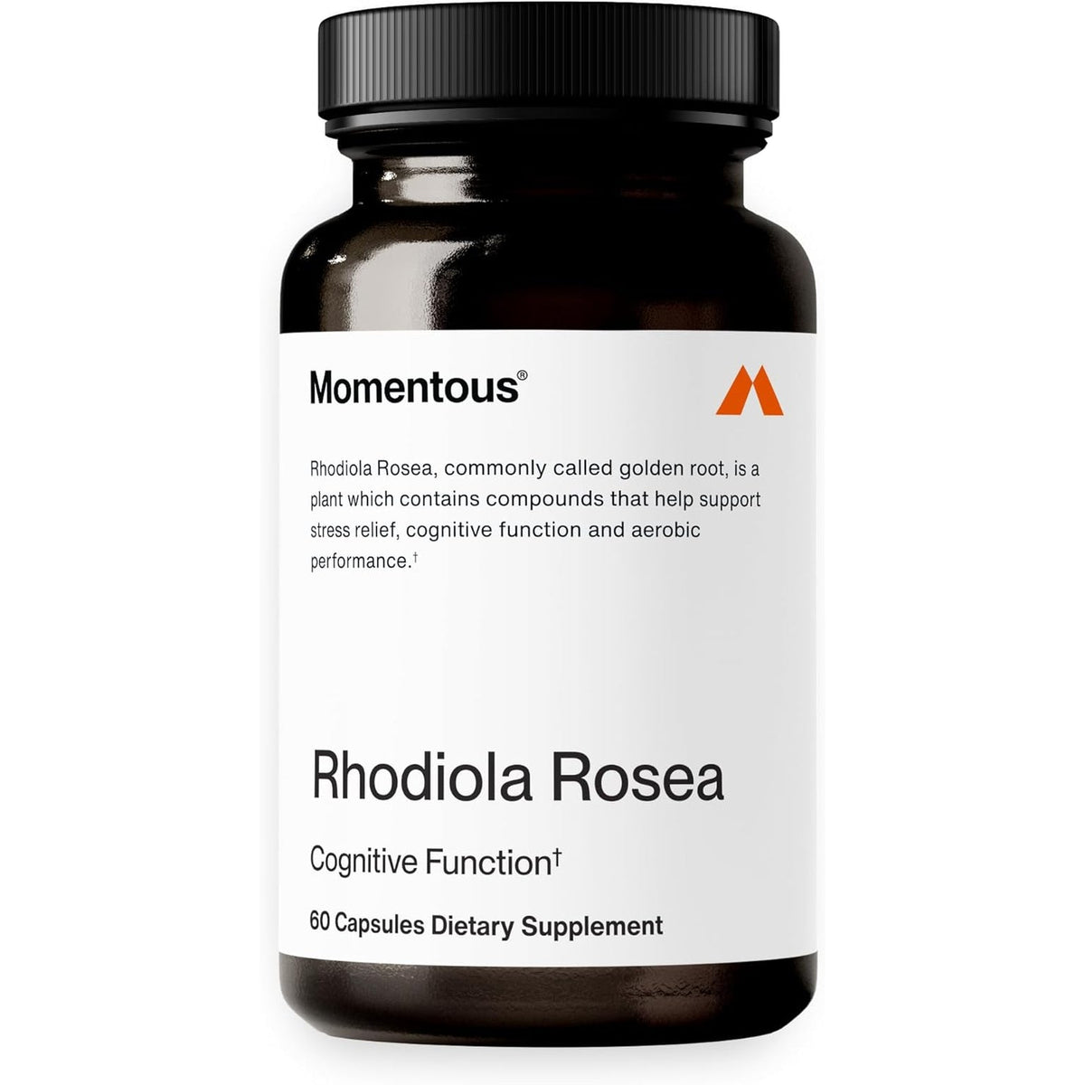 Momentous Rhodiola Rosea Supplement - Adaptogen Supplement for Cognition, Fatigue, & Stress Support - Rhodiola Rosea Root Extract - NSF Certified for Sport - GMO- & Gluten-Free - Vegan - 60 Servings