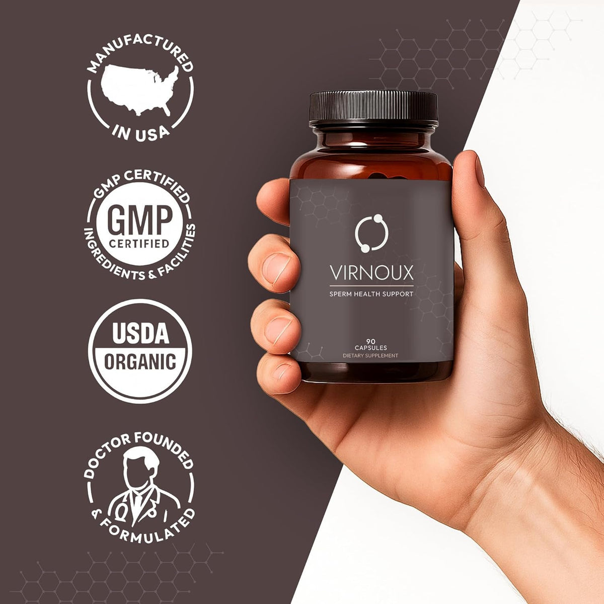 Boost Sperm Count, Motility & Volume – Male Fertility Prenatal Vitamins for Men | Doctor-Formulated Sperm Health Support for Conception | USA Made, Gluten-Free | 30-Day Supply