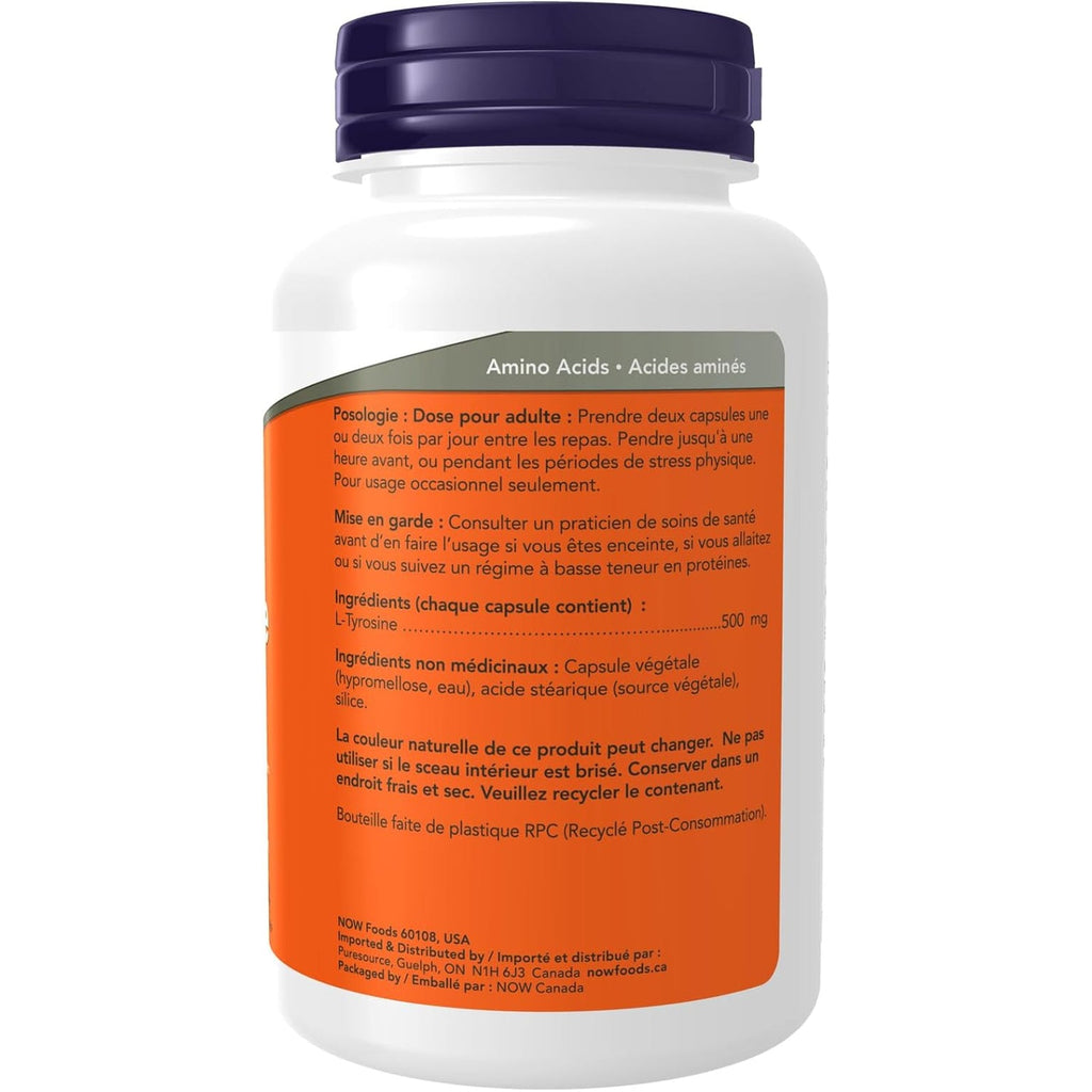 Now Foods L-Tyrosine 500 Mg - 120 Capsules