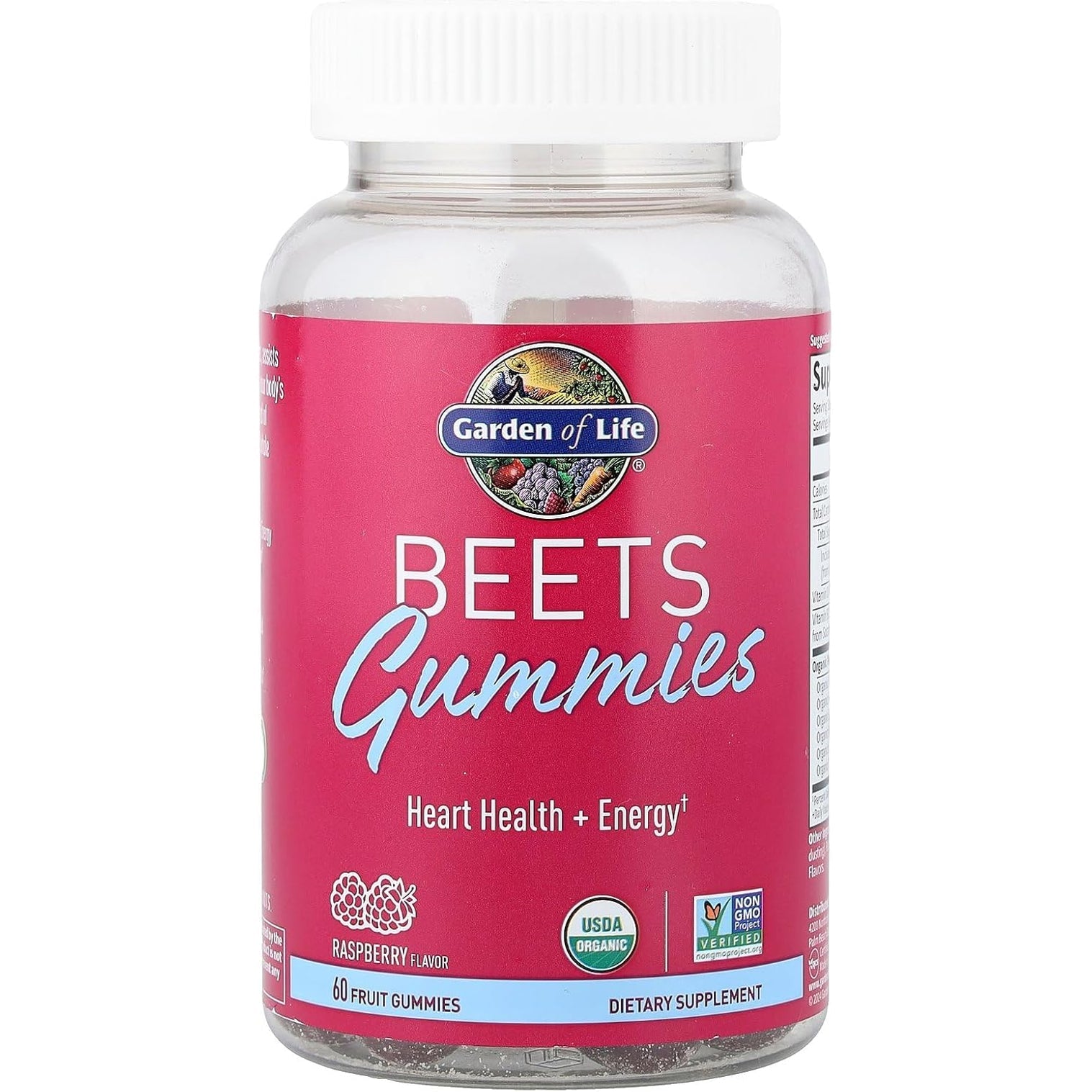 Garden of Life Organic Beet Root Gummies Made from Pectin with Antioxidants, Vitamin C, Vitamin D & B12 for Heart Health & Energy – BEETS Gummies – Vegan, Gluten Free, Non GMO, Raspberry, 30 Servings