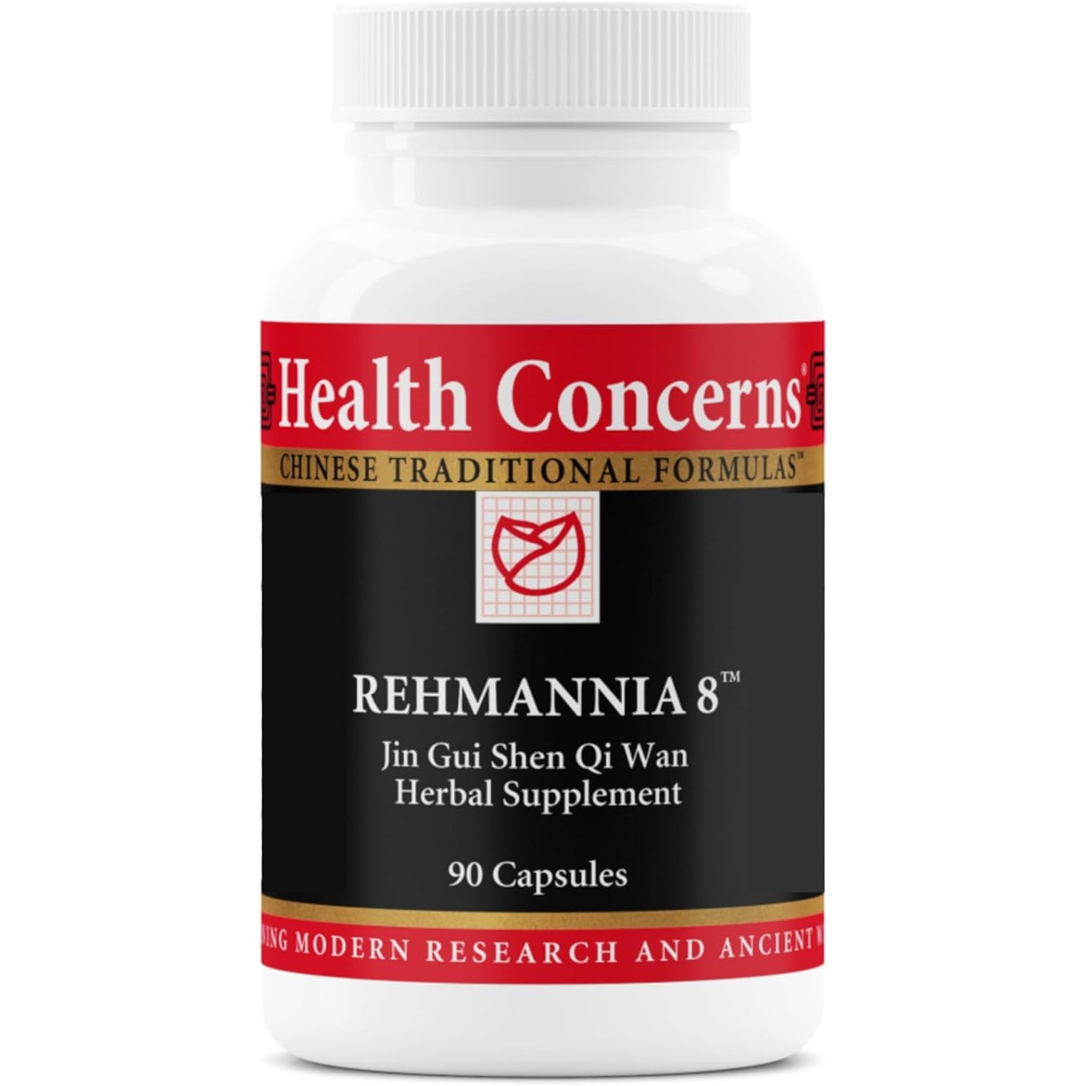 Health Concerns Rehmannia 8 - Kidney Cleanse Detox & Repair Supplement - Back Discomfort & Urinary Tract Health for Women & Men - Traditional Chinese Herbal Root Extract for Backaches - 90 Capsules