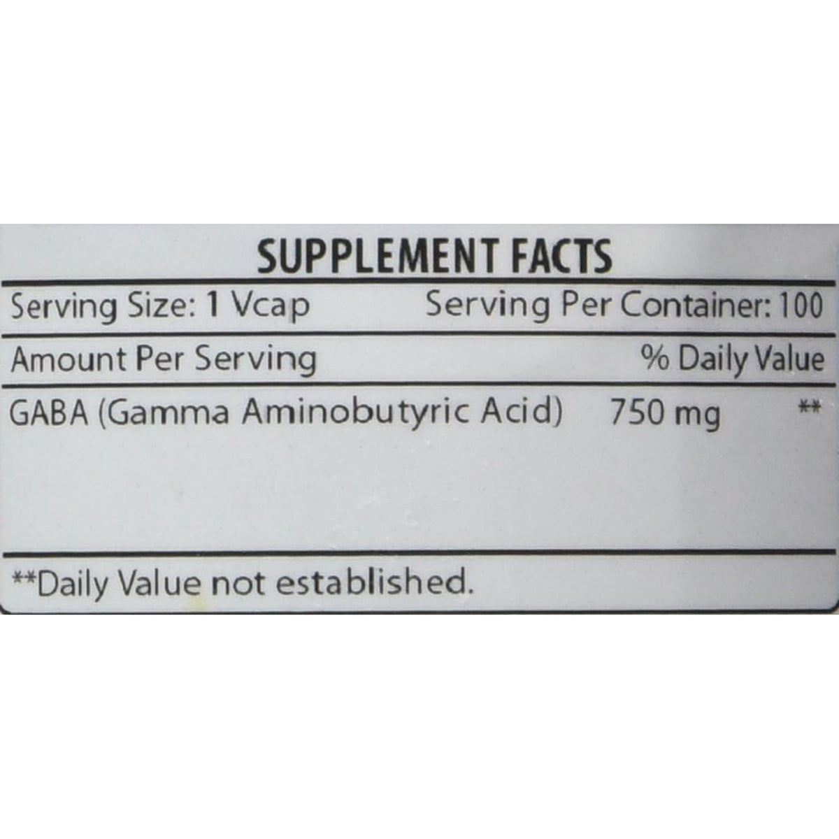 Amazing Formulas GABA Supplement | 750 Mg per Serving | 100 Veggie Capsules | Non-Gmo | Gluten-Free | Made in USA | Ideal for Vegetarians