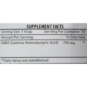 Amazing Formulas GABA Supplement | 750 Mg per Serving | 100 Veggie Capsules | Non-Gmo | Gluten-Free | Made in USA | Ideal for Vegetarians