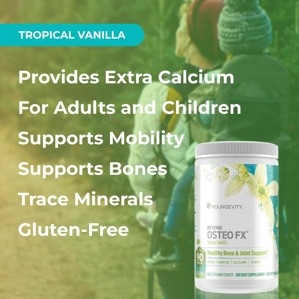 Youngevity beyond Osteo FX - Tropical Vanilla | Healthy Bone Support | Multi-Vitamin Powder | 30 Servings (1 Canister)