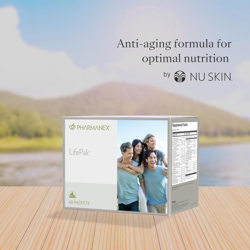 Pharmanex Nu Skin Lifepak Advanced Nutritional Supplement for Adults | 60 Daily Packets | Aging, Digestive, and Gut Health Formula with Essential Vitamins, Minerals, and Phytonutrients