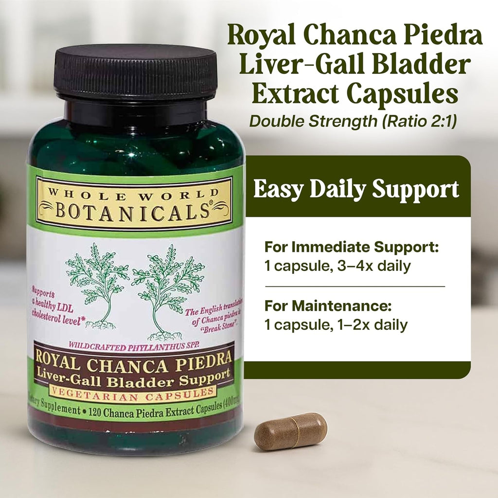 Whole World Botanicals Royal Chanca Piedra Herbal Supplement – Traditional Amazon Herb (120 Vegan Capsules, Liver Vegan Capsules)