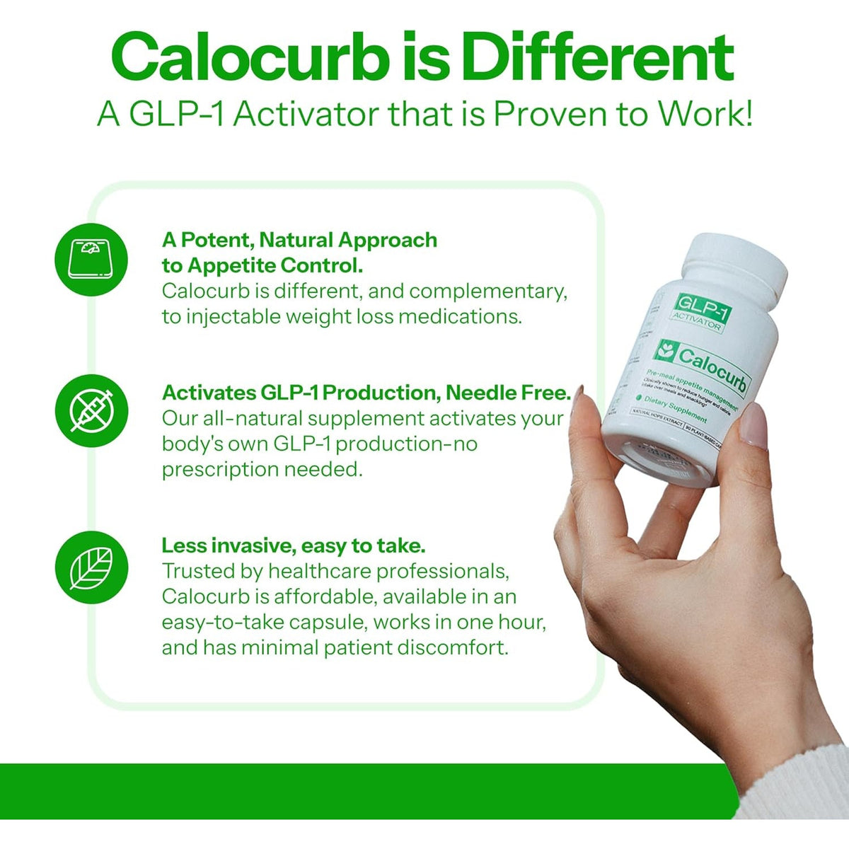 Calorie Control Supplement 6X Natural GLP-1 Support, Official & Patented Amarasate Formula, Plant Based Dietary GLP1 Supplement, Manages Appetite, Hunger & Cravings, 1 Month Average Supply, 90 Count