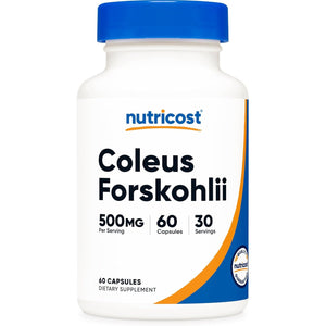 Nutricost Coleus Forskohlii 500Mg, 60 Capsules - Maximum Strength Formula