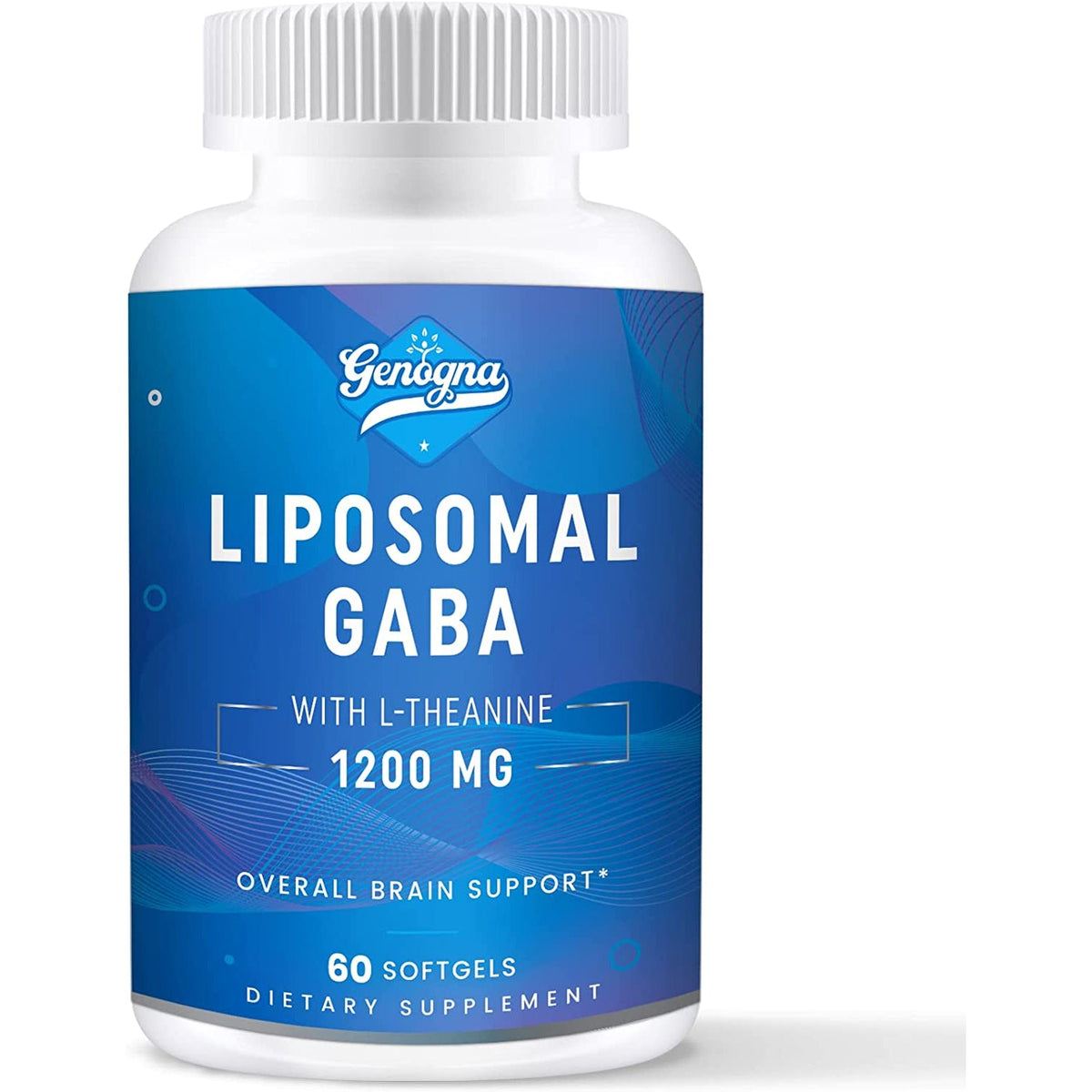 GABA with L-Theanine Supplement 1200Mg - High Bioavailable Liposomal GABA Supplements, 60 Capsules for Adults