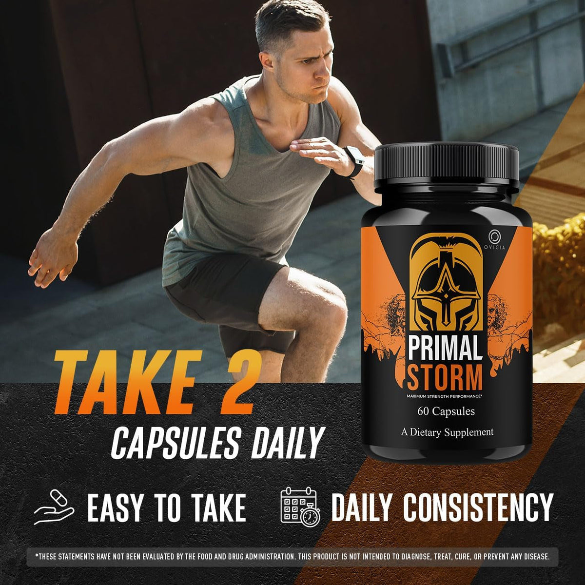 Primal Storm Capsules - Advanced Primalstorm Pills Premium Formula Support All Natural Ingredients Maximum Strength, Daily Vitamins for Health & Wellness Reviews, 60 Capsules for 1 Month