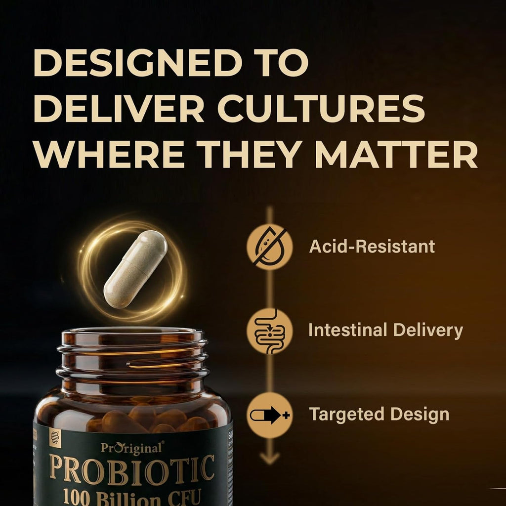 Probiotics with Prebiotics for Men and Women - 35 Strains Probiotics 100 Billion CFU for Gut & Digestive Health, Vegan Acidophilus Probiotic Supplement, Non-Gmo Raw Probiotic 60 Capsules