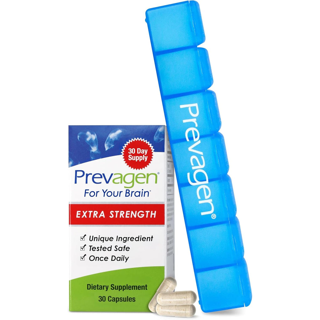 Prevagen Extra Strength - 30 Capsules (1 Month Supply) | Formulated for Your Brain | 20Mg of Apoaequorin plus Vitamin D3 with 7-Day Pill Minder