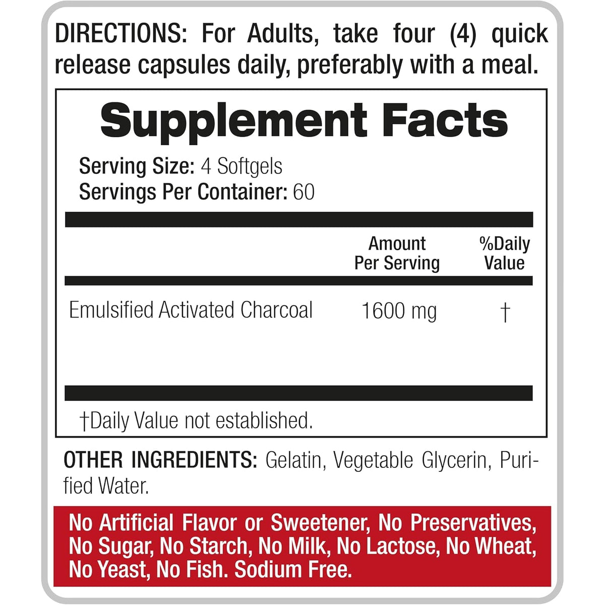 FITO MEDIC'S Lab | Activated Charcoal | 240 Caps | Activated Charcoal Pills