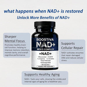 Boostiva NAD+ Supplements for Men,60 Capsules