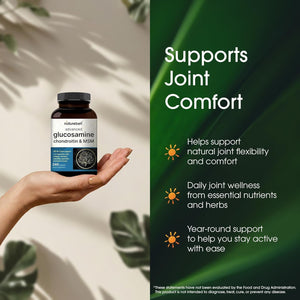 Naturebell Advanced Glucosamine Chondroitin & MSM - 240 Capsules - 10-In-1 Joint Support Complex* - Includes Hyaluronic Acid, Turmeric, Glucosamine, Collagen & More