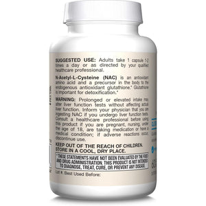 Jarrow Formulas® N-A-C 500 Mg, Dietary Supplement, Antioxidant Support for Liver Health, 60 Veggie Capsules, 60 Day Supply