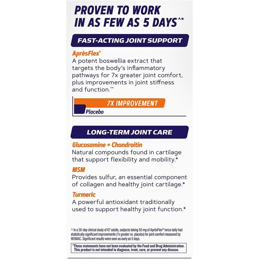 GNC Triflex Fast-Acting 2.0, Improves Joint Comfort and Stiffness, Clinical Strength Doses of Glucosamine/Chondroitin and Boswellia- plus Turmeric, 240 Caplets