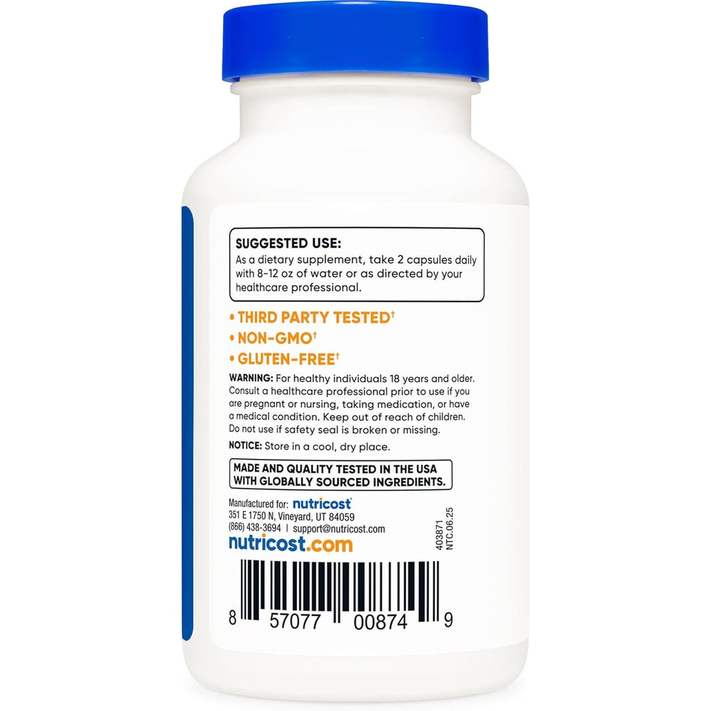 Nutricost Mucuna Pruriens 400Mg, 120 Capsules - 800Mg per Serving, Veggie Caps, from Mucuna Pruriens Seed