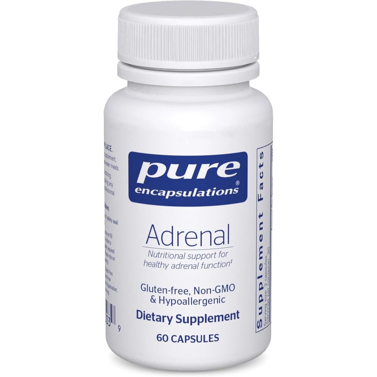 Pure Encapsulations Adrenal Cortex Supplement – Supplement to Support Cortisol Health, Energy Levels, Stress Moderation, and Gland Function – with Bovine Whole Adrenal & Cortex – 60 Capsules*