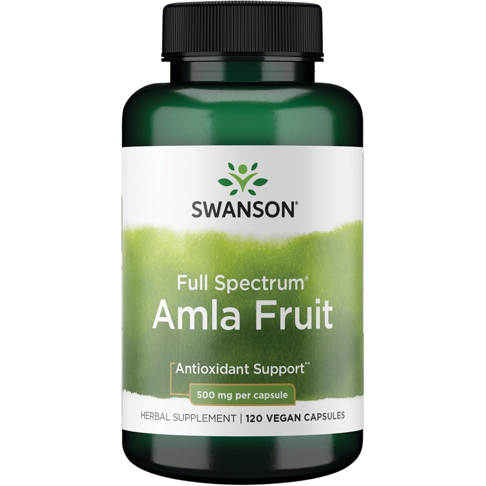 Swanson Full Spectrum Amla Fruit (Indian Gooseberry) Ayurvedic Energy Vitality Antioxidant 500 Milligrams 120 Capsules