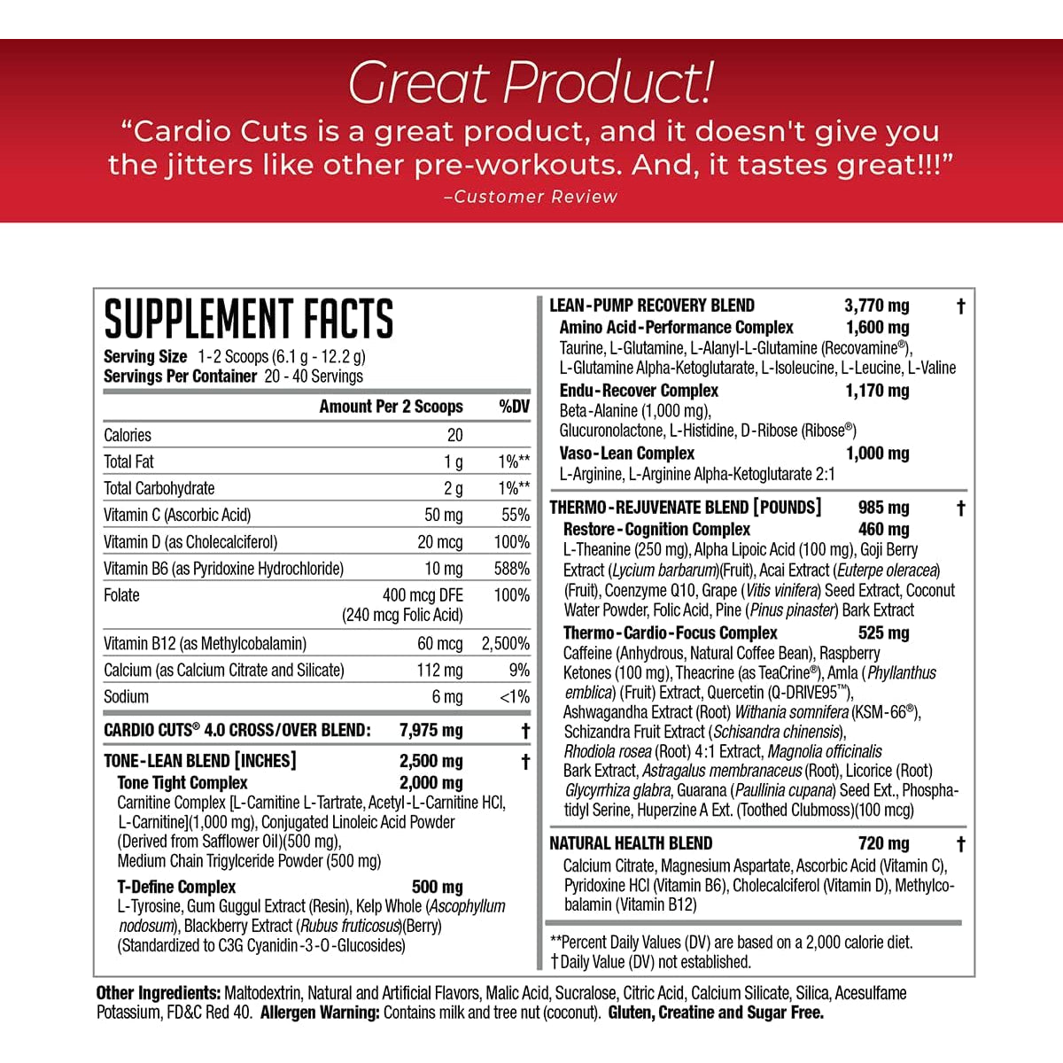 NDS Nutrition Cardio Cuts 4.0 - Miami Sunrise - 8.6 Oz.