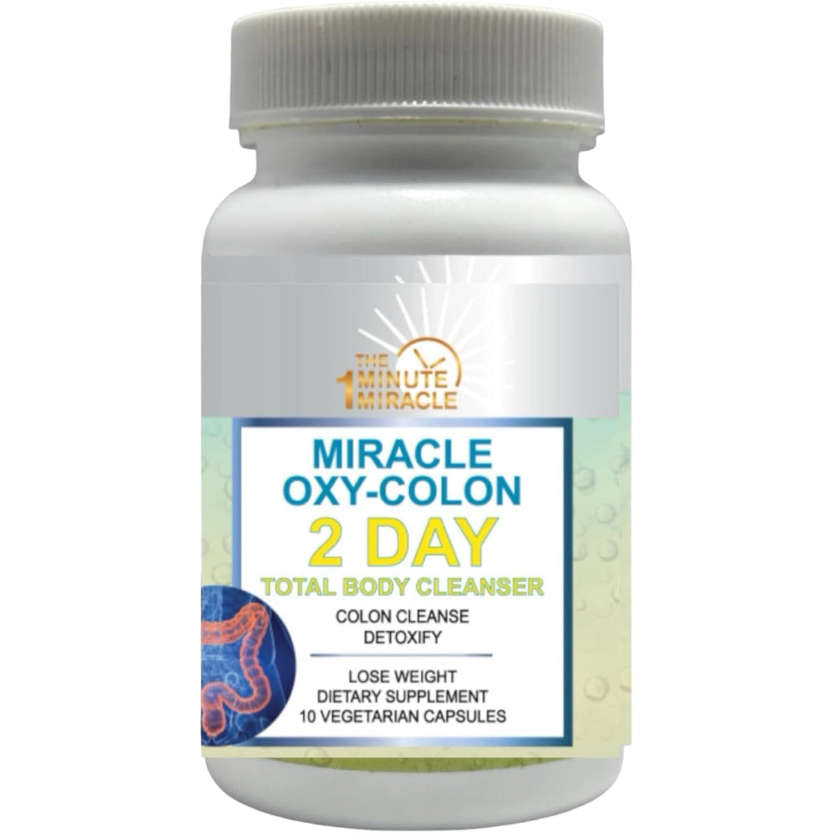 The One Minute Miracle - Miracle Oxy-Colon Cleanse - Colon Cleanser for 2 Day Cleanser