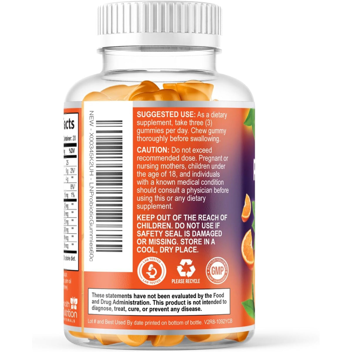 Probiotic Gummies for Women & Men - Advanced Multi-Strain Probiotic Formula - Gut & Digestive Health Support Gummy for Occasional Bloating - Daily Acidophilus Probiotics Supplement - 60 Gummies