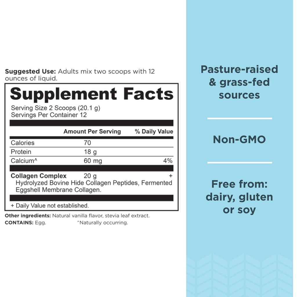 Ancient Nutrition Collagen Peptides, Collagen Peptides Powder, Vanilla Hydrolyzed Collagen, Supports Healthy Skin, Joints, Gut, Keto and Paleo Friendly, 12 Servings, 20G Collagen per Serving