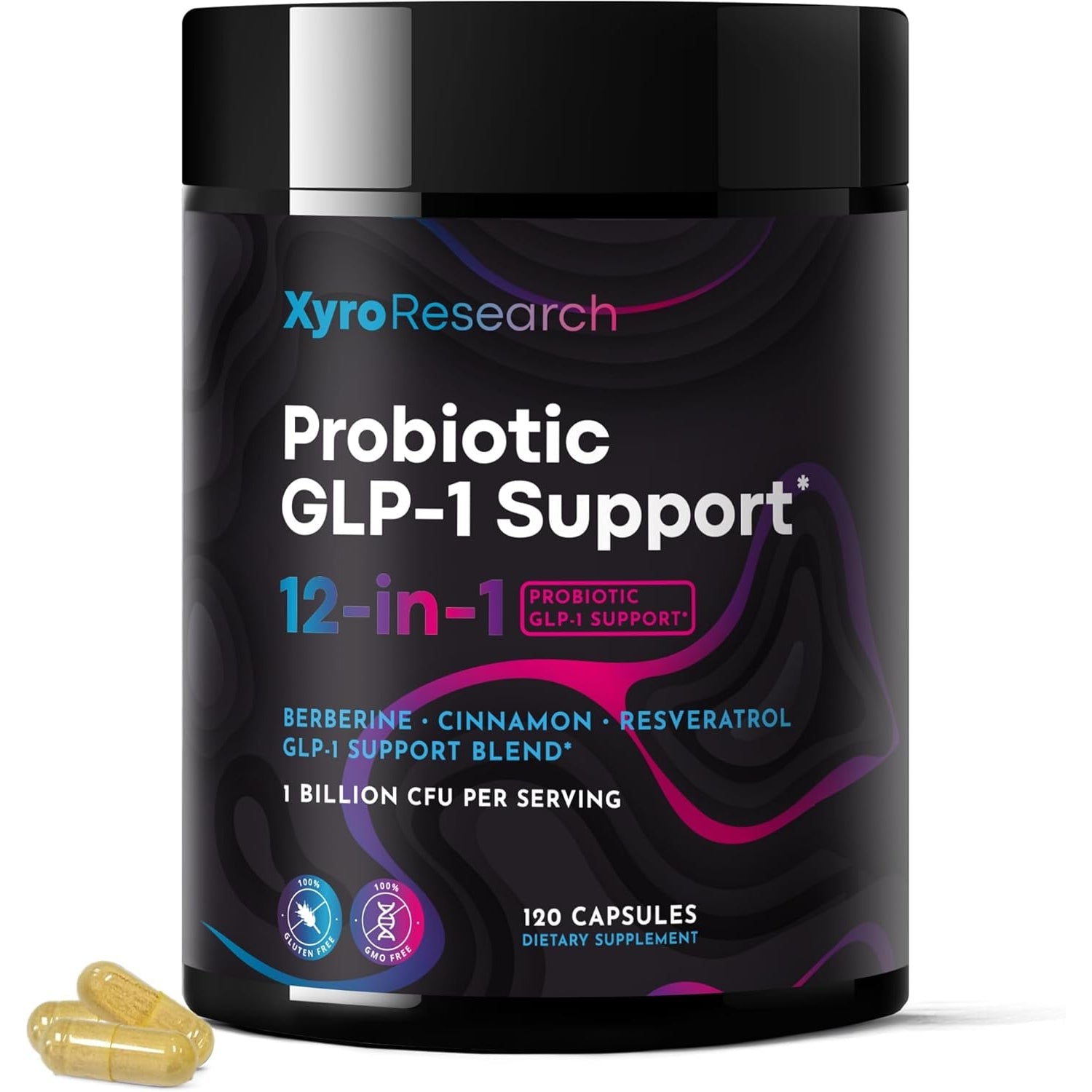 GLP-1 Support Probiotic Weight Loss Supplement - GLP1 Support for Women Men with Berberine - Natural Daily Oral GLP 1 Support Fat Burn Healthy Metabolism Gut Health - Vegan Gluten Free