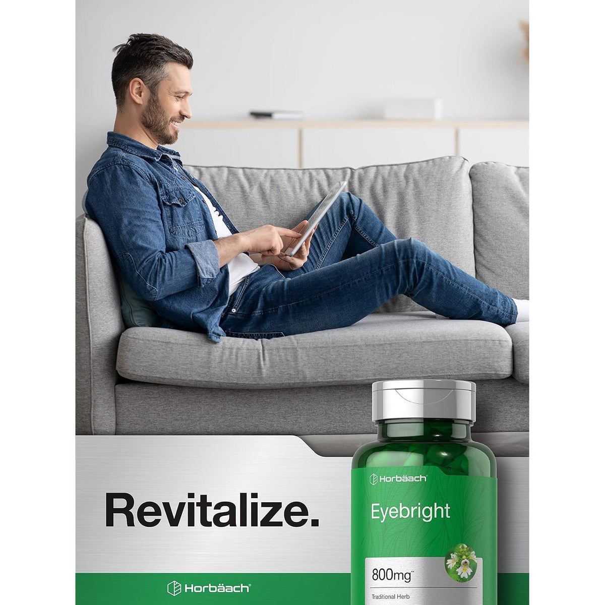 Horbäach Eyebright Herbal Supplement | 180 Capsules | Non-Gmo, Gluten Free