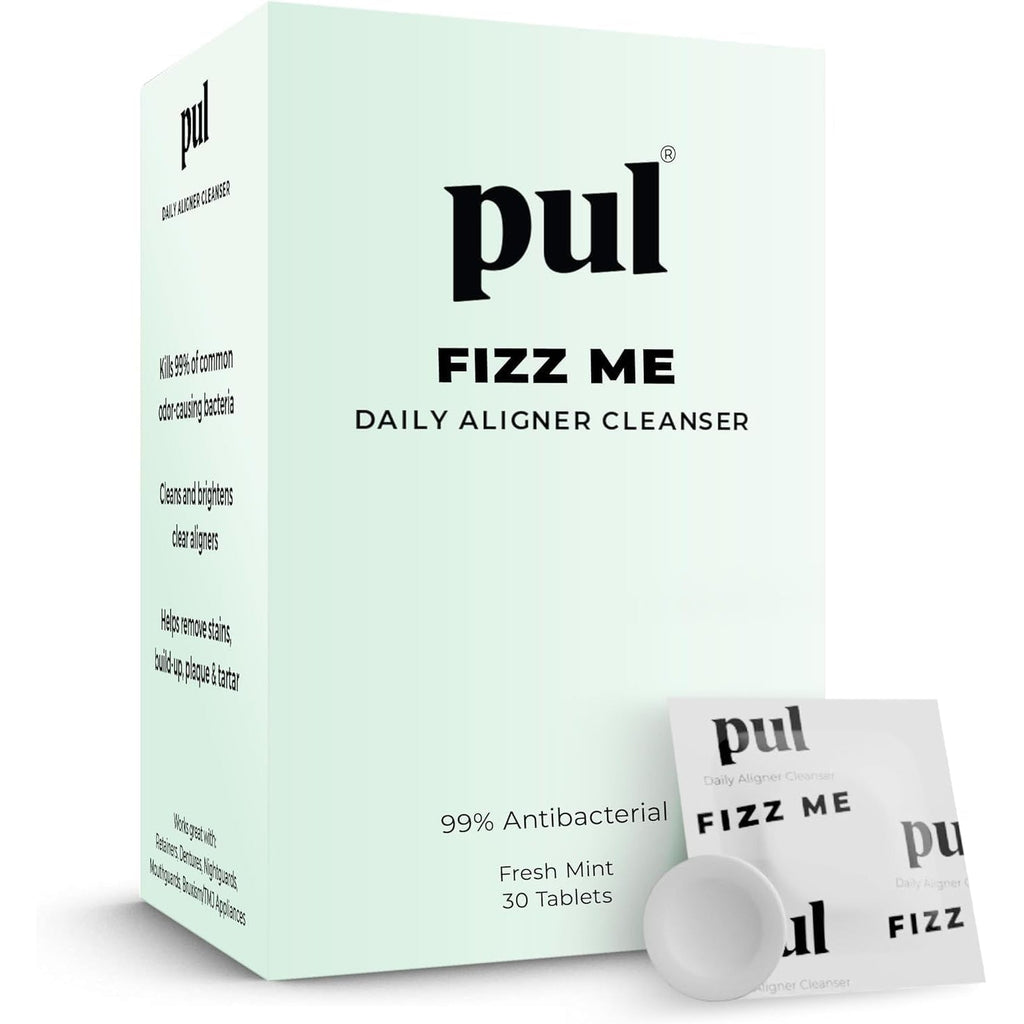 PUL Retainer Cleaner Tablets - Aligner Cleaner for Invisalign and Clear Aligners, Daily Retainer Cleaning Tablets and Denture Cleaner Tablets - Removes Odor, Stains and Plaque - 30 Day Supply