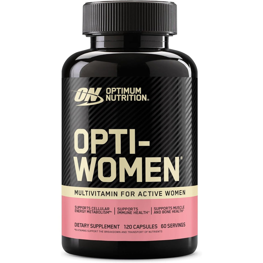 Optimum Nutrition Opti-Women, Vitamin C, Zinc and Vitamin D for Immune Support Womens Daily Multivitamin Supplement with Iron, Capsules, 120 Count