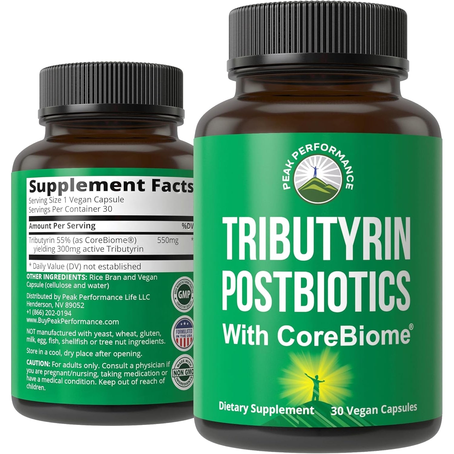 Corebiome Tributyrin Postbiotic Supplement Clinically Tested for Gut Health. More Effective than Sodium Butyrate Capsules. High Bioavailability Post Biotics for Digestive, Leaky Gut, Colon, Microbiome