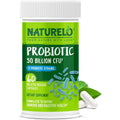 NATURELO Probiotics for Digestive Health, 50 Billion CFU, 60 Vegetarian Capsules, 11 Strains, Daily Use Supplement, Delayed Release, No-Fridge, Boosts Immune System, Probiotics for Women & Men