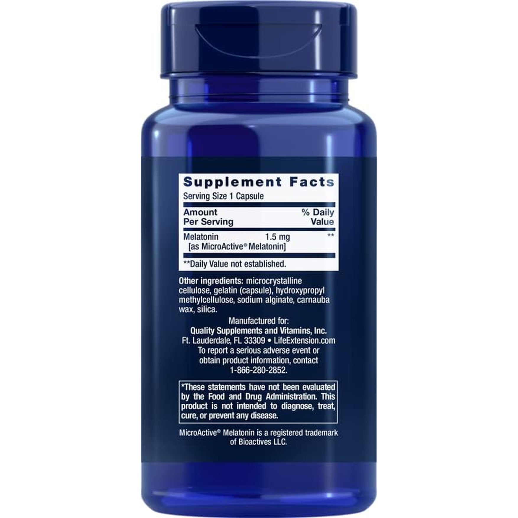 Life Extension Melatonin IR/XR 120 Capsules - Immediate & 7 Hour Extended-Release - Night Time Supplement - Supports Staying Asleep - Non-Gmo, Gluten-Free