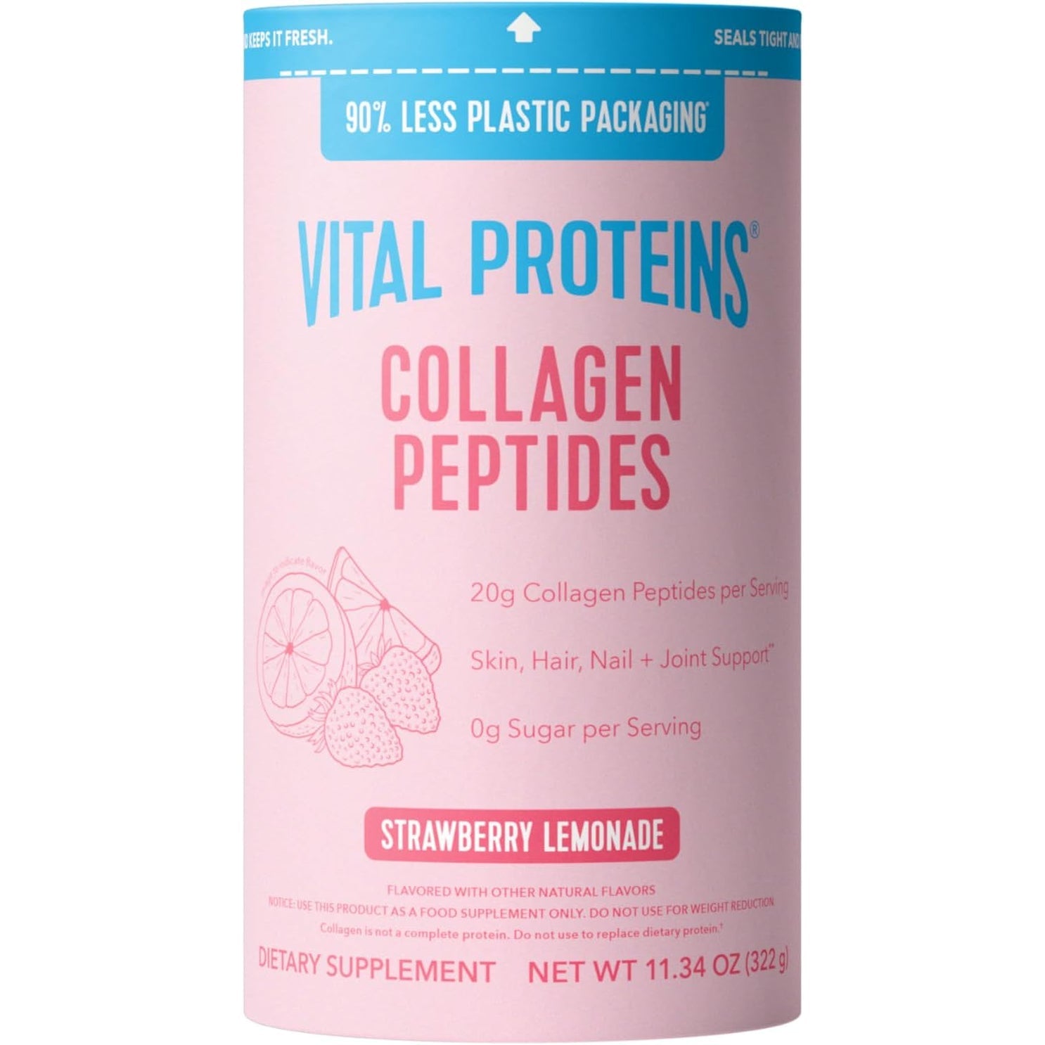 Vital Proteins Strawberry Lemonade Collagen Peptides Powder - 11.34Oz