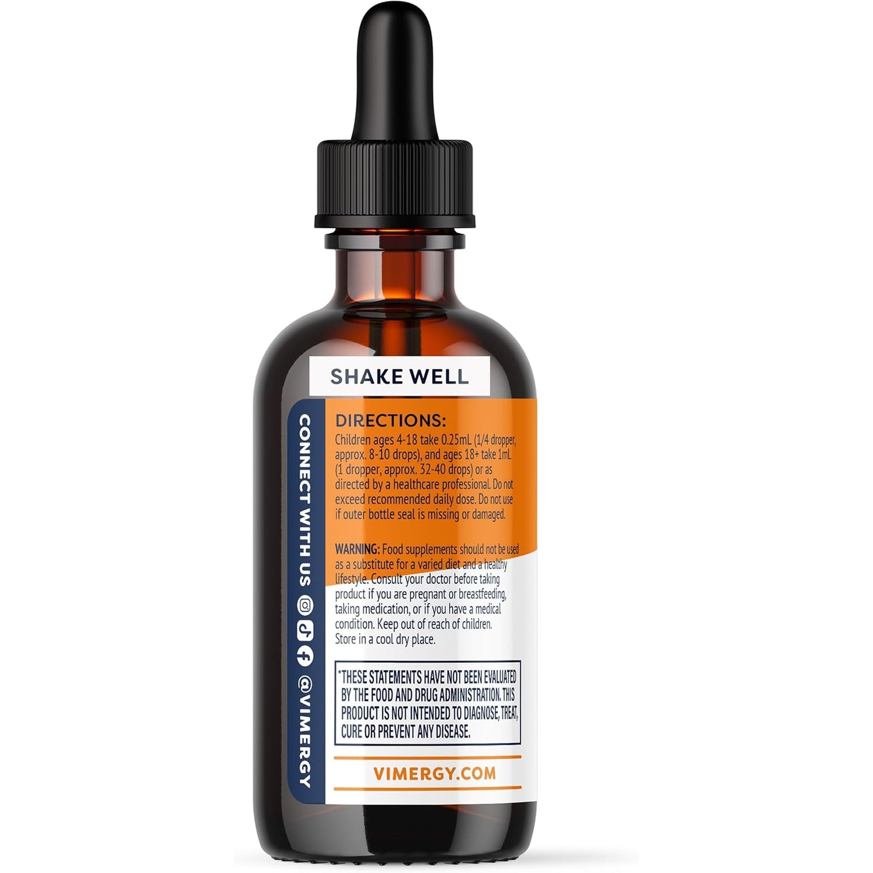 VIMERGY Brain Body Recharge* - W/Vitamin D3, K2 & Coq10 – Boosts Cellular Energy – Fortifies Blood Vessels and Bones – Defends against Free Radicals – Vegan and Gluten Free – 55Ml