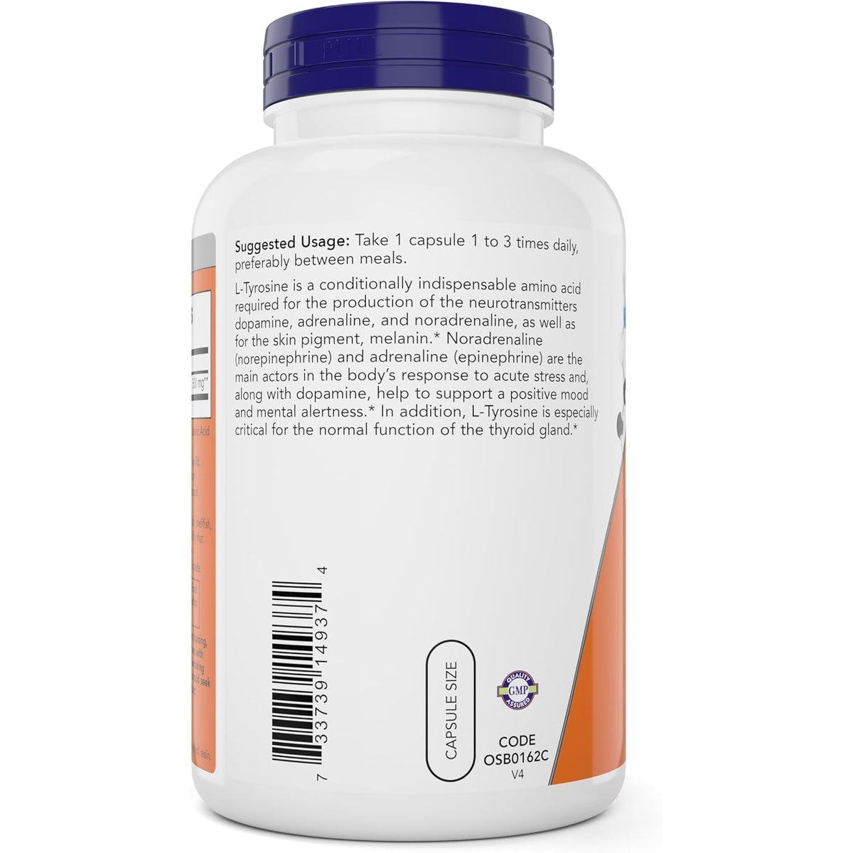 Now Foods L-Tyrosine 500Mg, 300 Capsules - Non GMO - Supports Mental Alertness - 500 Mg Caps - Free Form Supplement