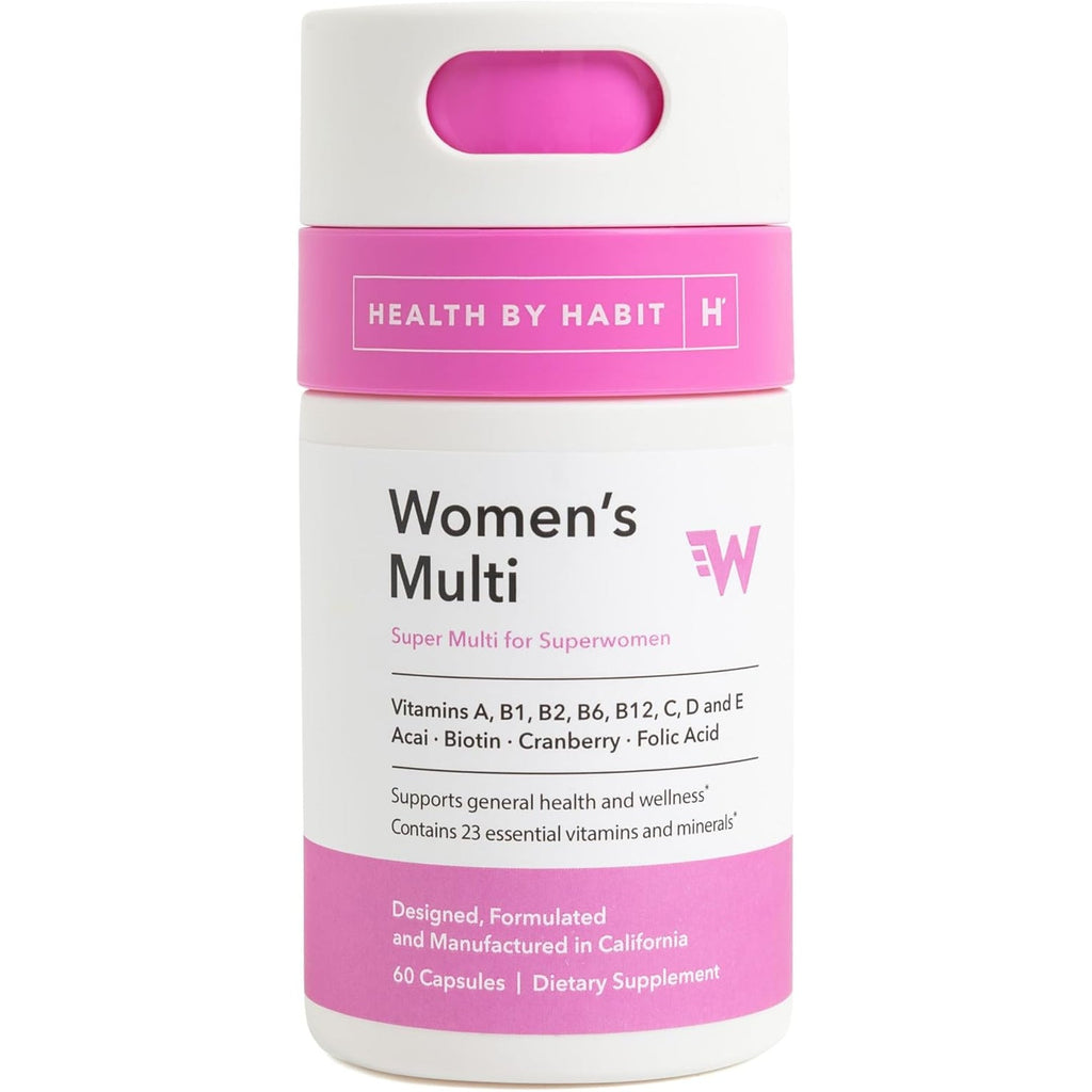 Health by Habit Womens Multi Supplement (60 Capsules) - 23 Essential Vitamins and Minerals, Supports General Health & Wellness, Non-Gmo, Sugar Free (1 Pack)