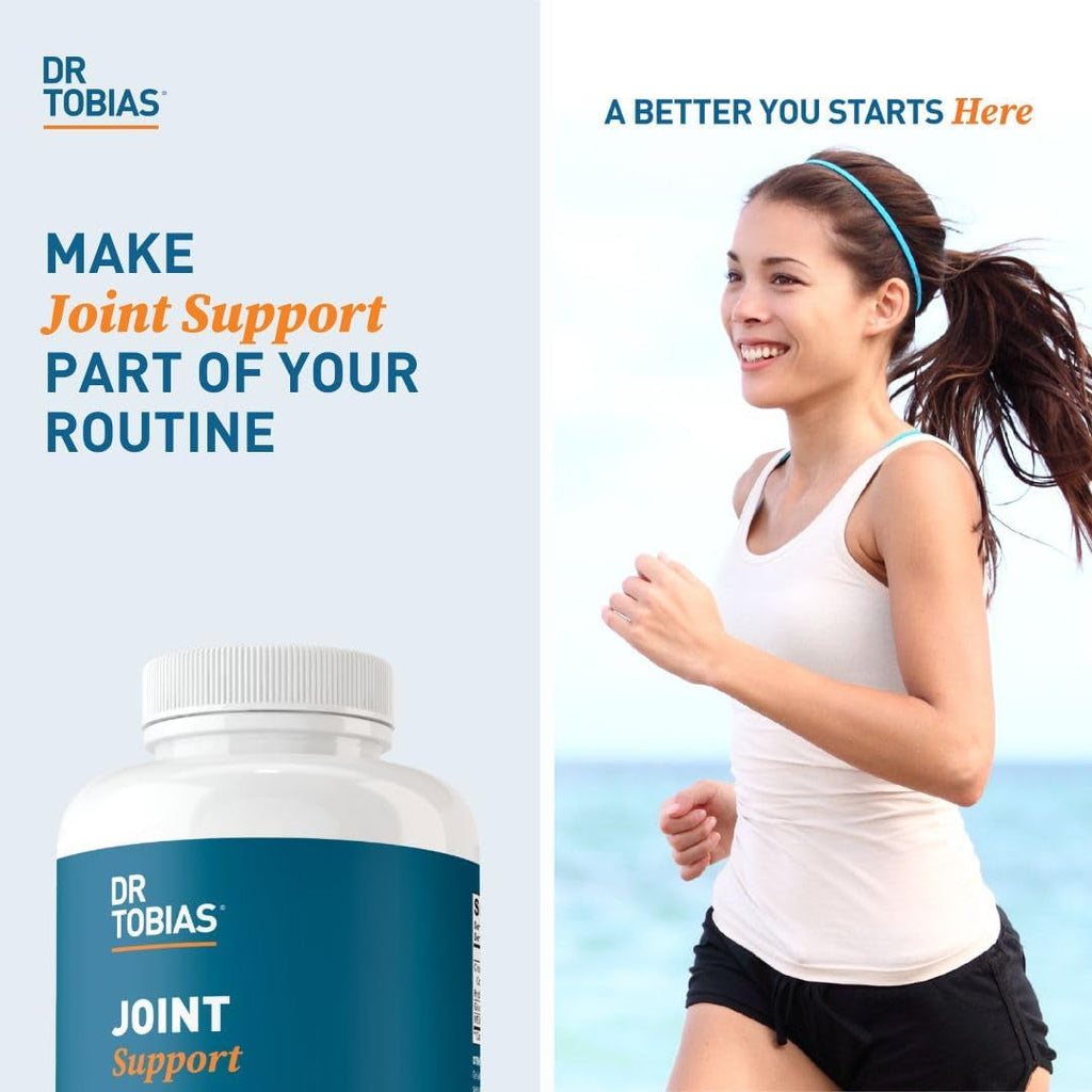 Dr. Tobias Joint Support Supplement with Glucosamine Chondroitin MSM, Supports Connective Tissue, Function & Flexibility, Extra Strength Joint Supplements for Men & Women, 240 Capsules