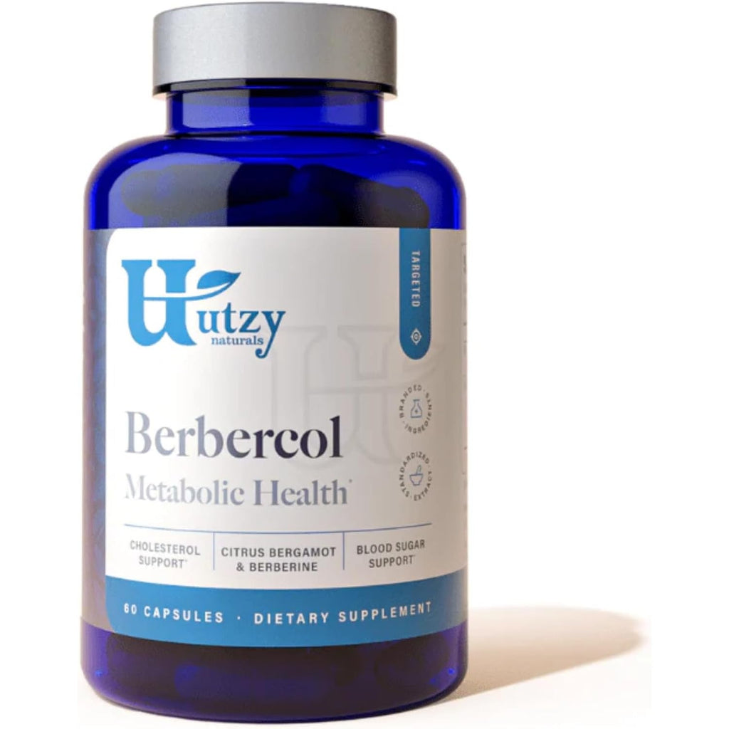 Utzy Naturals Berbercol | 500Mg Citrus Bergamot (As Bergamonte) & Berberine | Naturally Supports Heart Health and More | 60 Capsules
