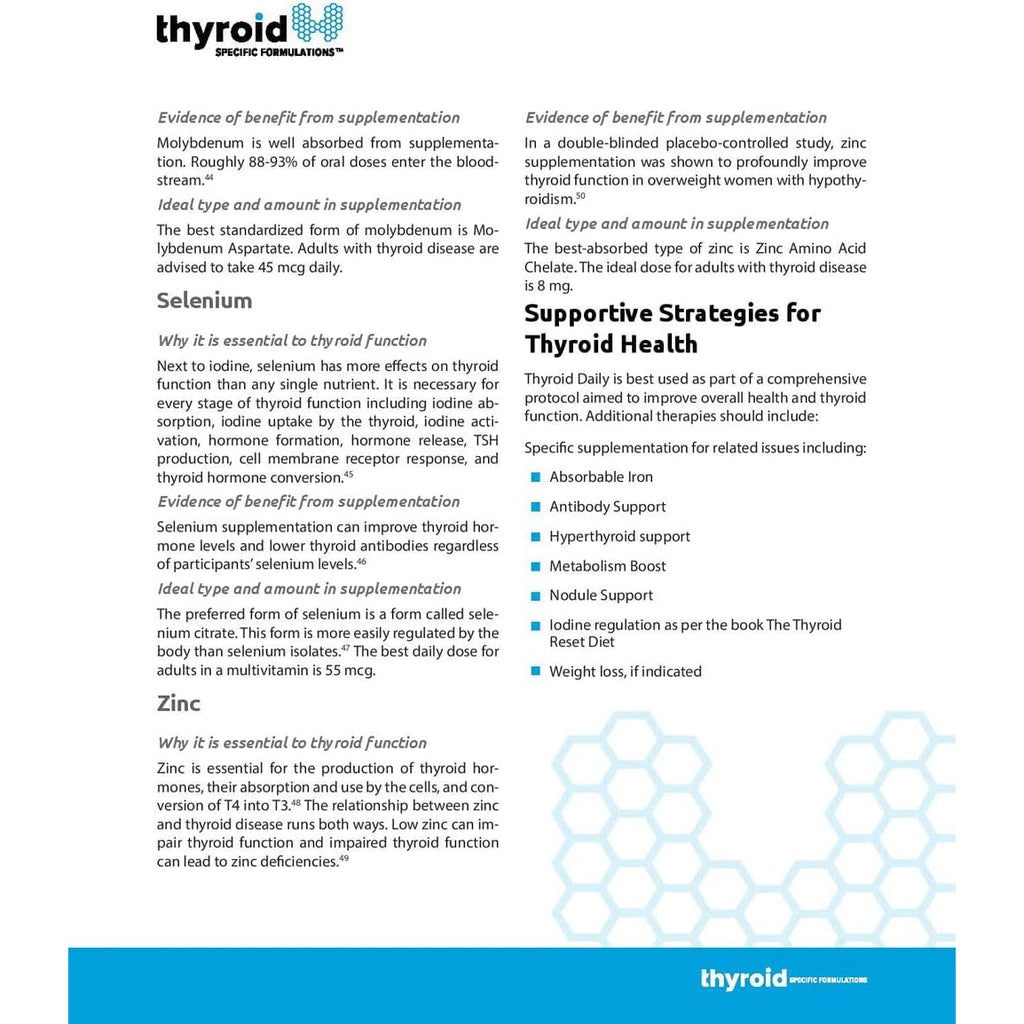 Thyroid Daily - the First Nutrient Complete Multi Designed for Optimal Thyroid Health. Thyroid Daily Is Iodine Free W/ 19 Thyroid Daily Essential Nutrients for Thyroid Support.