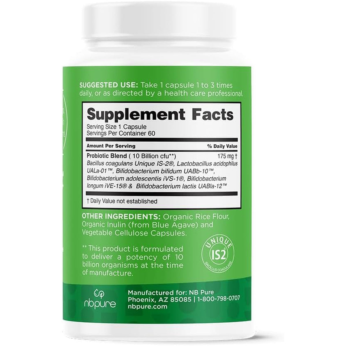 Nbpure Poobiotics, Vegan Pre & Probiotics – Gut Health & Microbiome Balance Support for Men & Women – Supports IBS, Diarrhea, Constipation, Leaky Gut Relief – Lactobacillus & Bifidobacterium