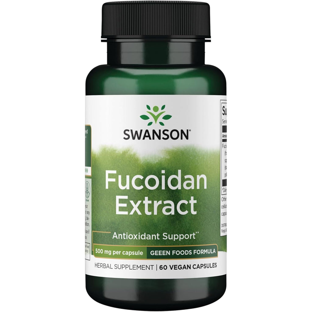 Swanson Maximum Strength Fucoidan Extract Immune Support Supplement for Adults Seeking Natural Immune Defense from Brown Seaweed - 500 Mg (60 Vegan Capsules)